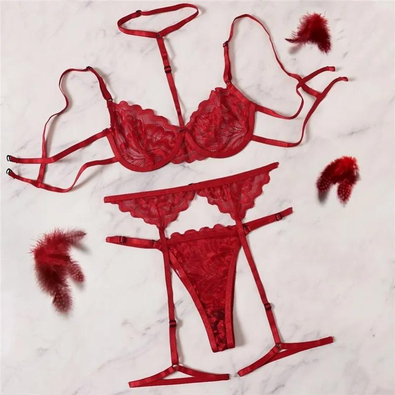 Sexy Lingerie Women's Underwear Set Sexy Lace Erotic Lingerie Set Female Underwear Set Lace Bra Panties Underwear Women
