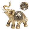 Gyllene Elefant Staty Figur Skulptur Dekoration Hem Bar Kontor Hantverk Dekor Gåva