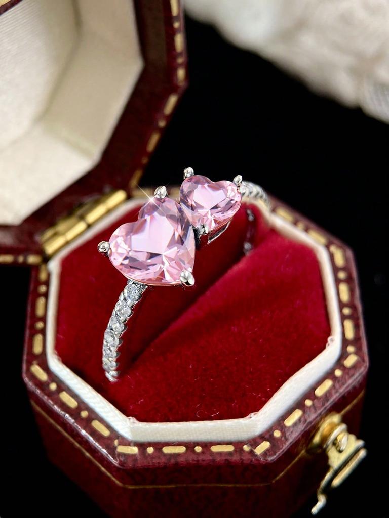 925 Silver Zircon Simplicity Classic Love Heart Ring For Women Engagement Wedding Luxury High Quality Fine Jewelry