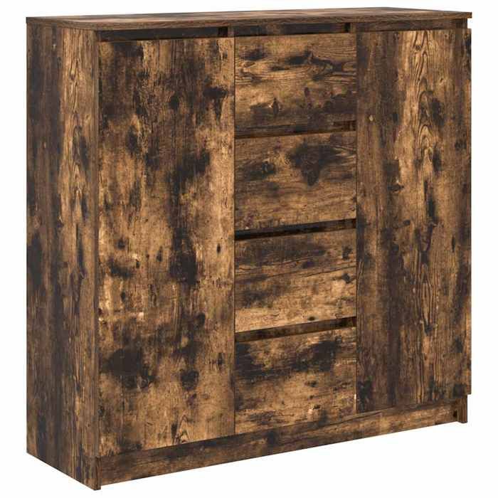 VidaXL Buffet avec tiroirs chêne fumé 100,5x35x98,5 cm bois ingénierie, meuble de rangement, buffet, meuble d'entrée, meuble 3328457
