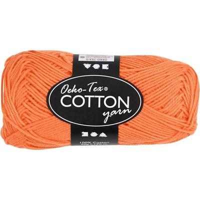 Ball of Cotton Yarn - 50 G - Color Orange - 100% Cotton - High Quality