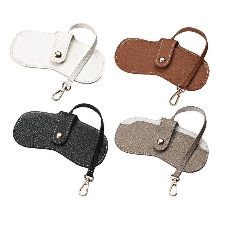Elegant Scratch-Resistant PU Leather Eyeglasses Case - Portable Sunglasses Travel Clip