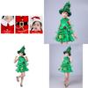 Delightful Christmas Tree Costumes For Girls Stylish Kids Outfit With Adorable Hat