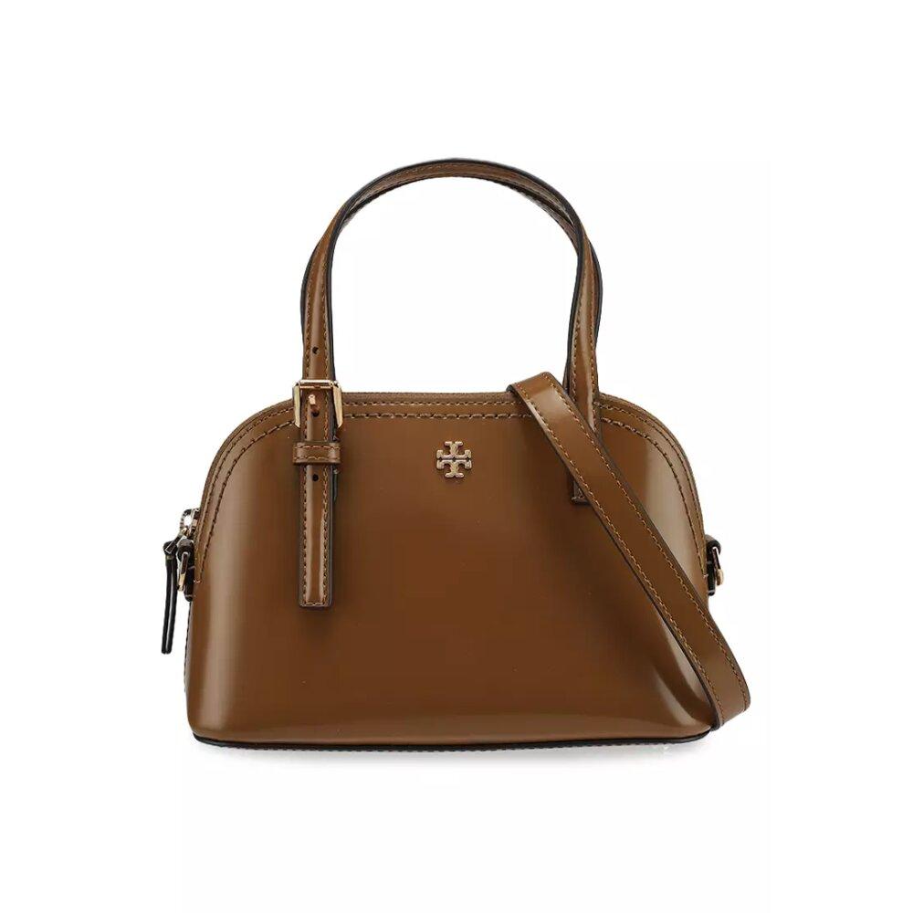 

Tory Burch Classic Logo Leather Shoulder Tote Bag Women handbags Brown 147939-820 Basic Set (Bag+Dust Bag)