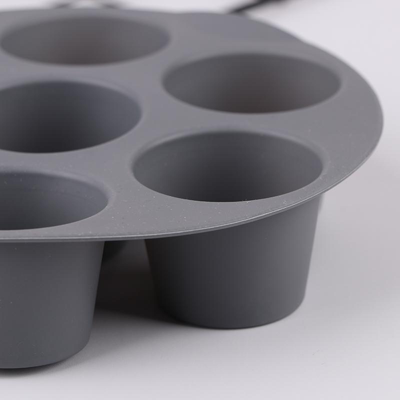 Seven-Hole Air Fryer Silicone Pad Griddle Plate Baking Tray Holder Tray Pan Accessories Silicone Cake Mold Kitchen Supplies Tool