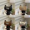 Pu Material Small Square Bag With Zip Closure For Daily Casual Street Style