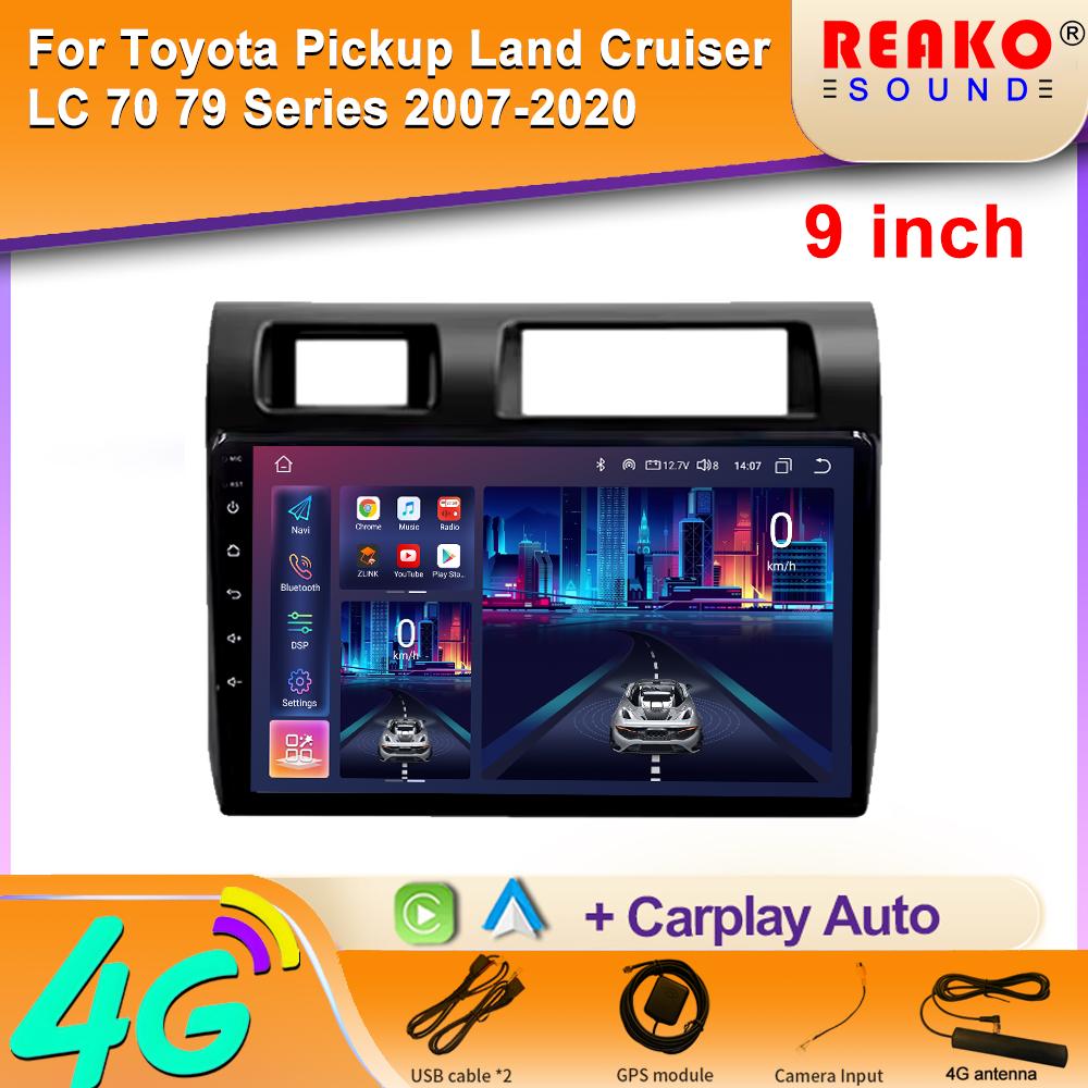 Car Video Player For Toyota Pickup Land Cruiser LC 70 79 Series 2007-2020 Android Auto Carplay Multimeia Navigation GPS Head BT