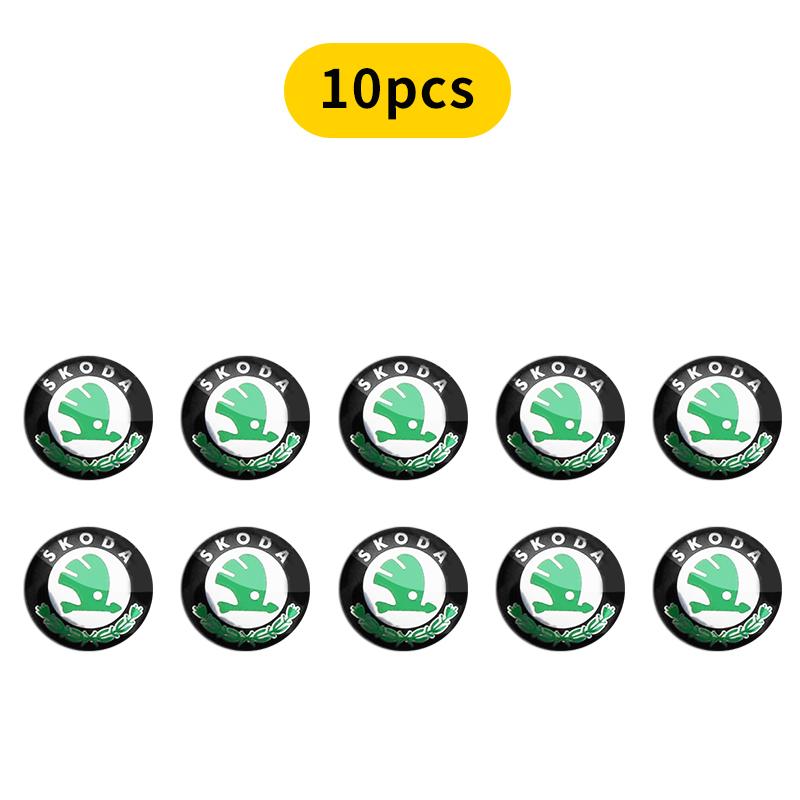 bqfhy4 14mm Car Key Emblem Stickers Keyhole Logo Decals For Skoda Octavia MK2 MK 2 3 A5 A7 A8 Fabia Karoq Superb Rapid Kamiq Scala