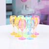 5Pcs 1:12 Doll Houses Colorful Wine Glass Cup Goblet Bar Drinking Miniature