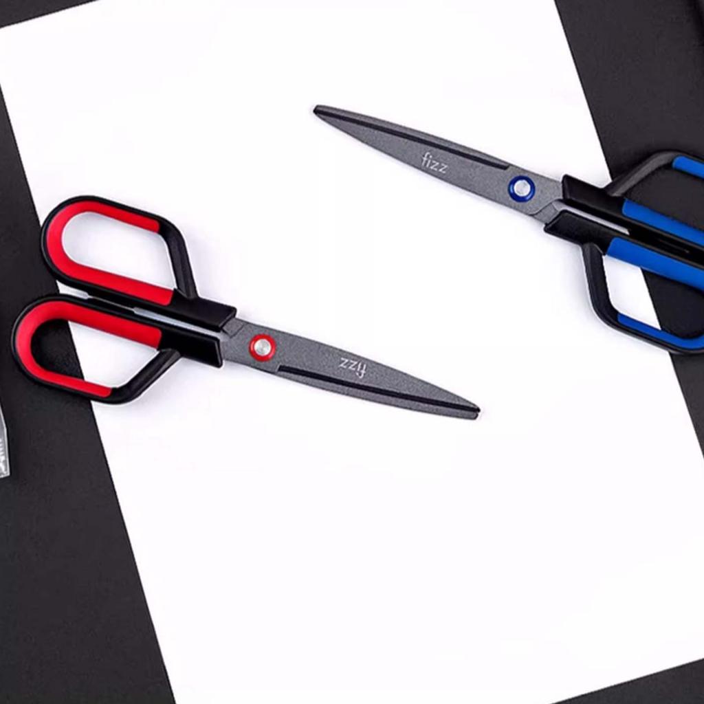 2-in-1 Multi-function Household Scissors Teflon Stainless Steel Paper Cutting Knife with Protective Cover