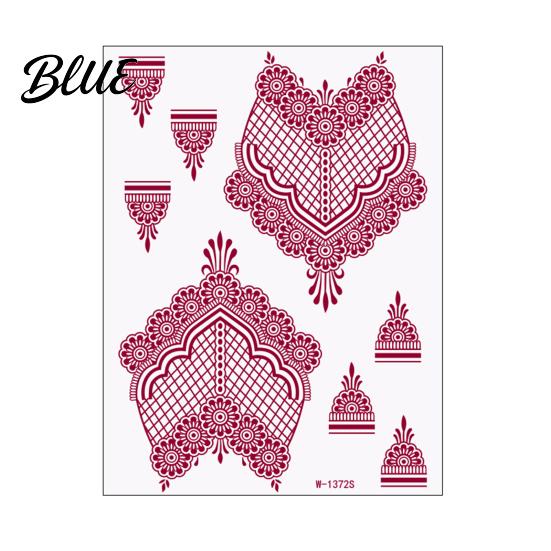 Quick Apply Tattoo Stickers Temporary Sticker Flower Lace Lotus Pattern Fake Tattoos for Women Men Fun Family Waterproof DIY Face Arm Leg