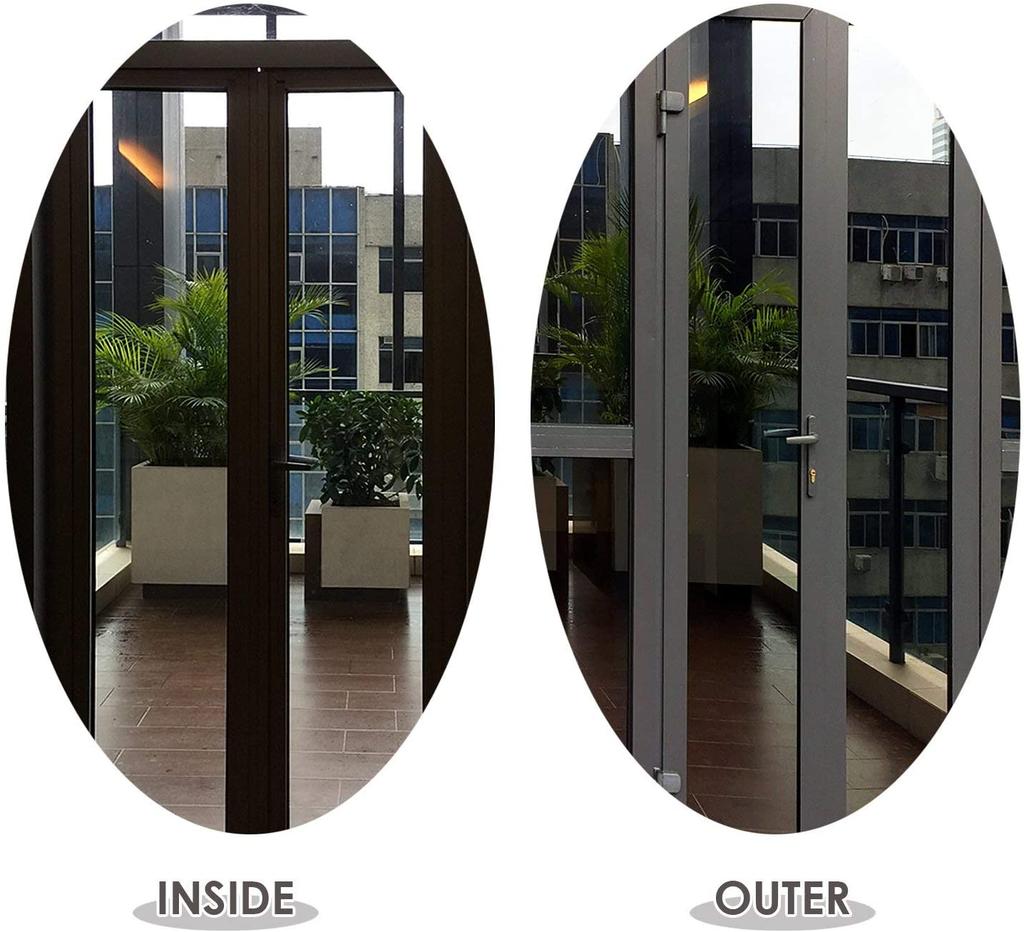 Window Privacy Film One Way Daytime Mirror Tint UV Heat Control Vinyl Stickers Sun Block Glass Paper Door Covering Reflective