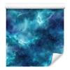 Watercolor Galaxy Wallpaper Blue, Turquoise and Navy Blue 50x1000