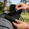 Eyeglasses Travel Carrying Case Scratchproof 2 Slot Sunglass Bag with Straps Shock Resistant Glasses Zippered Organizers