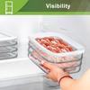 Meat Container for Fridge Bacon Lunch Meat Container for Refrigerator Meal Prep Containers Stackable Food Storage Boxes with Lid