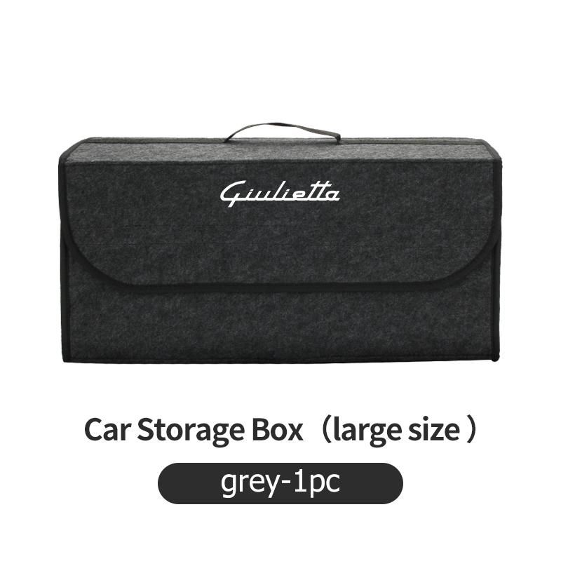 2026 Hot Alfa Romeo Felt Car Logo Trunk Organizer Bag Foldable Trip Storage Box Interior Accessories For Alfa Romeo Giulia 147 M