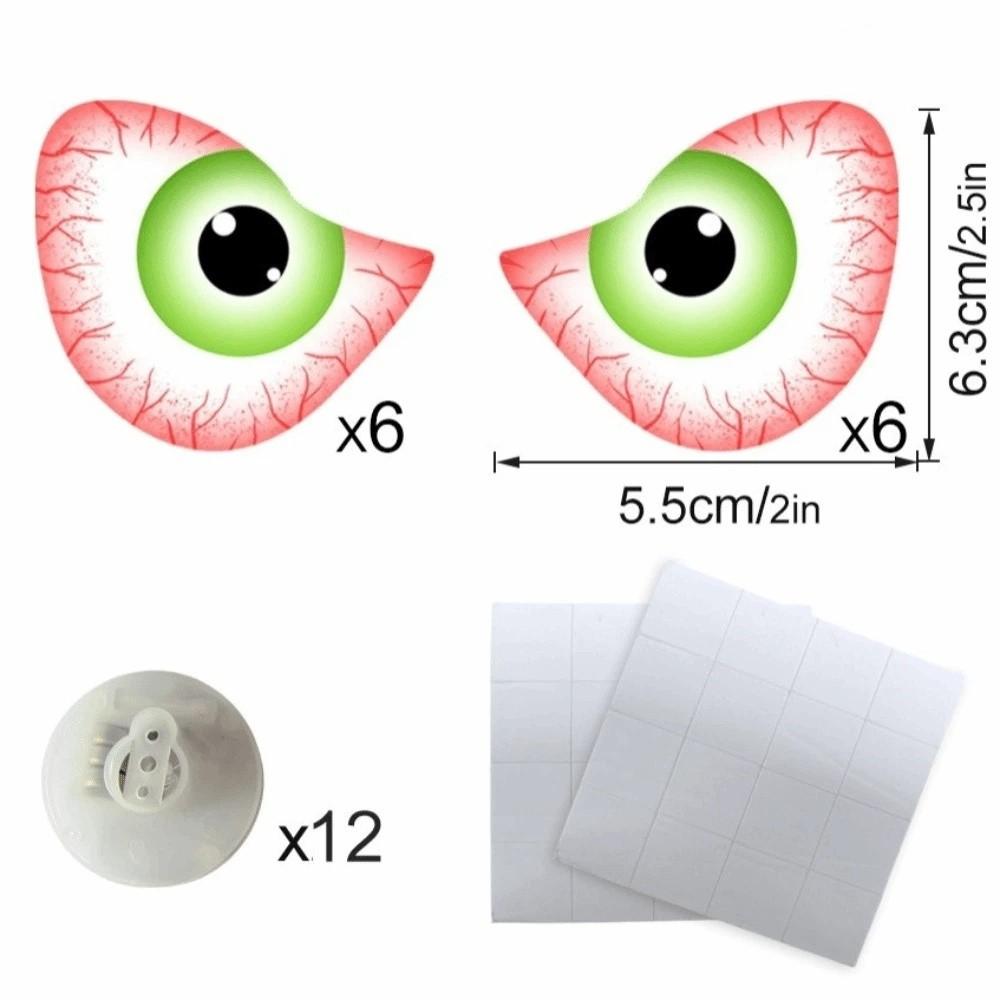

Luminous Effect Glowing Eyes Wall Sticker 3D Design Luminous Eye Wall Decoration Indoor Decor Style-C