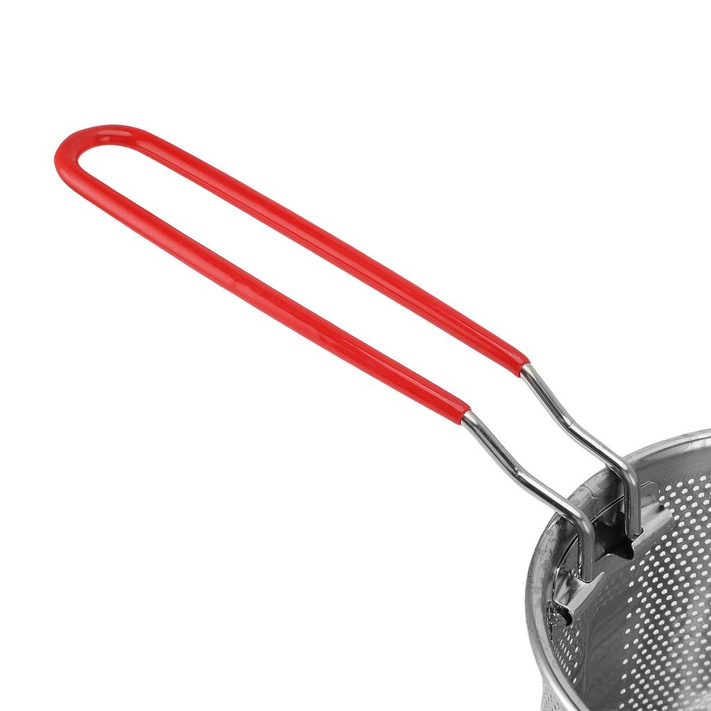 Fritteusentopf mit Korb 304 Edelstahl Kochölbehälter mit Nudelsiebkorb für Küche Pommes Frites Hähnchen