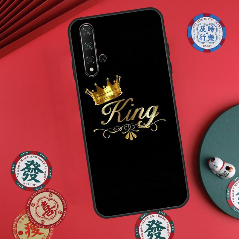 King Queen Couple Lovers For Huawei Nova Y73 Y72 Y90 Y70 Y60 Y91 Y61 12s 12i 11i 8i 9 10 SE P40 Lite P60 P30 Pro Case