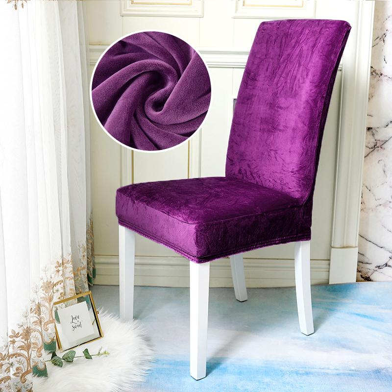Kadife Parlak Kumaş Ucuz Sandalye Yemek Odası için Evrensel Boyutu Streç Sandalye Kapakları Koltuk Kılıfı Slipcovers Kapakları
