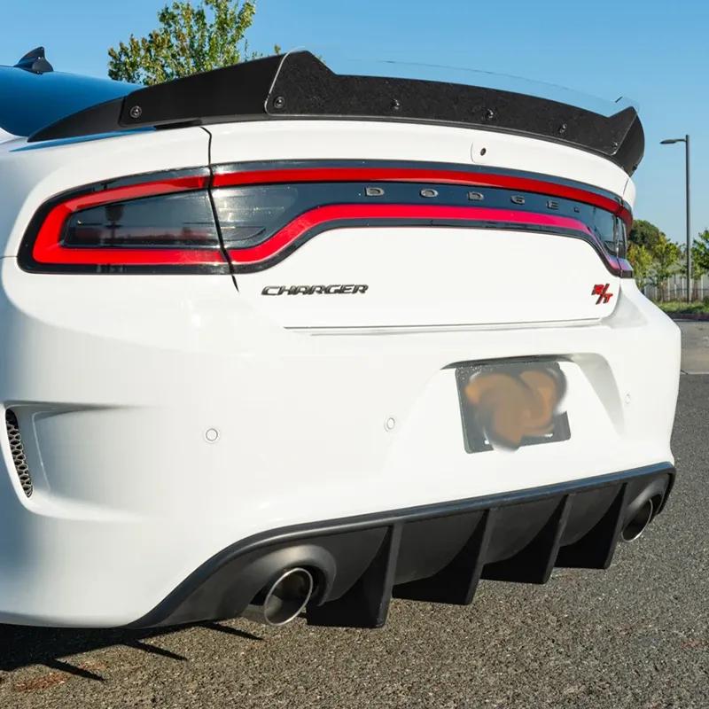 Dal 2015 al 2021 Per Dodge Charger SRT Lip Diffusore Spoiler Posteriore Splitter Inferiore Protezione Nero Lucido O Aspetto Fibra di Carbonio