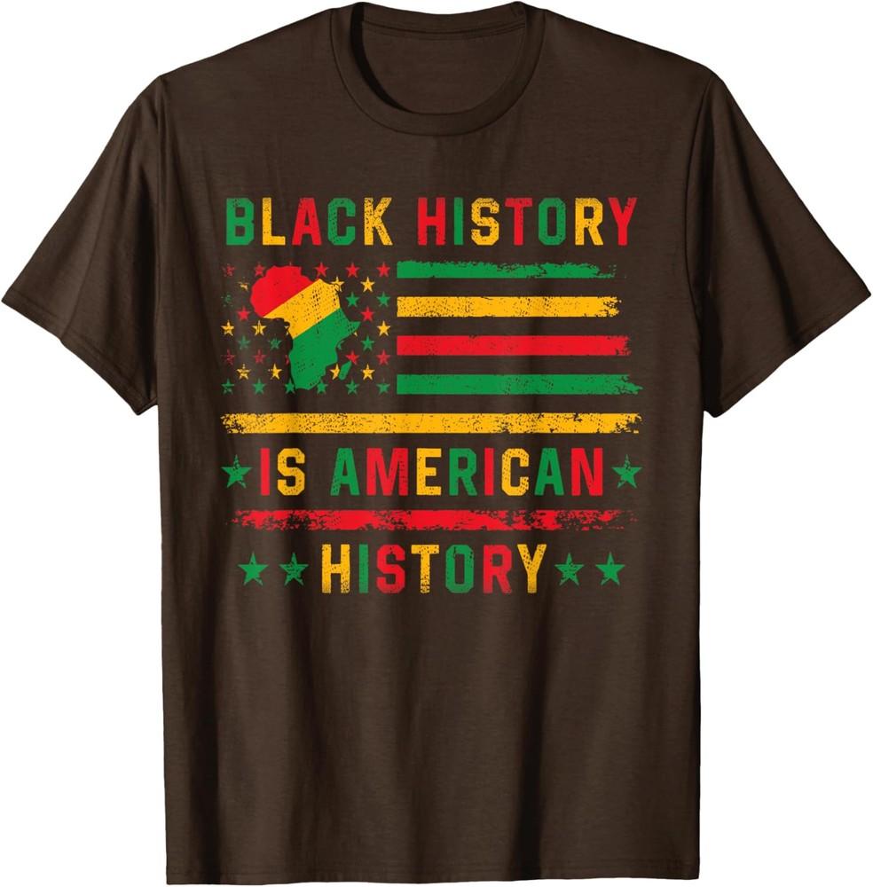 Black History Is American History Patriotic African Unisex T-shirt S