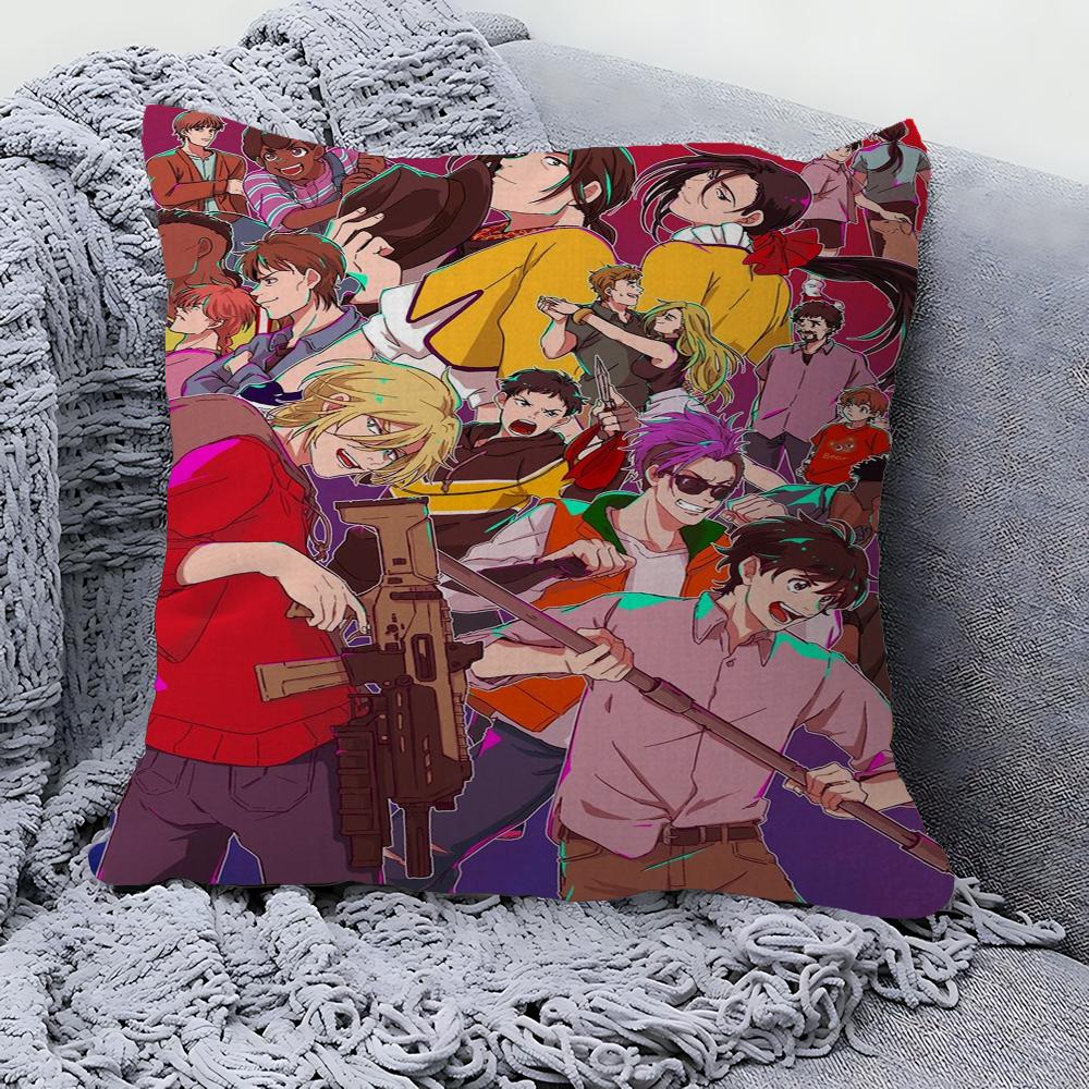 BANANA FISH Pillowcase Toon Gift Cushion Cover Bedroom Home Sofa Chair Seat Decor Pillow Case