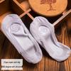 Premium Ice Silk No-Show Socks - Seamless, Non-Slip Silicone, Women's One Circle Design