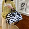 European and American cow pattern travel big bag anti-splashing Oxford cloth women's shoulder bag dry and wet separation fitness bag