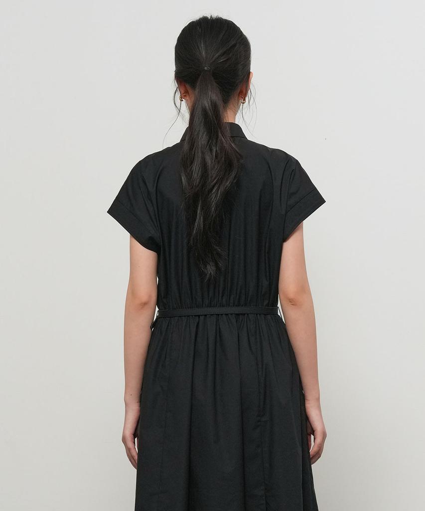 General Idea Dolman Sleeve Belted Long Dress [Black] / Gf2Lop513