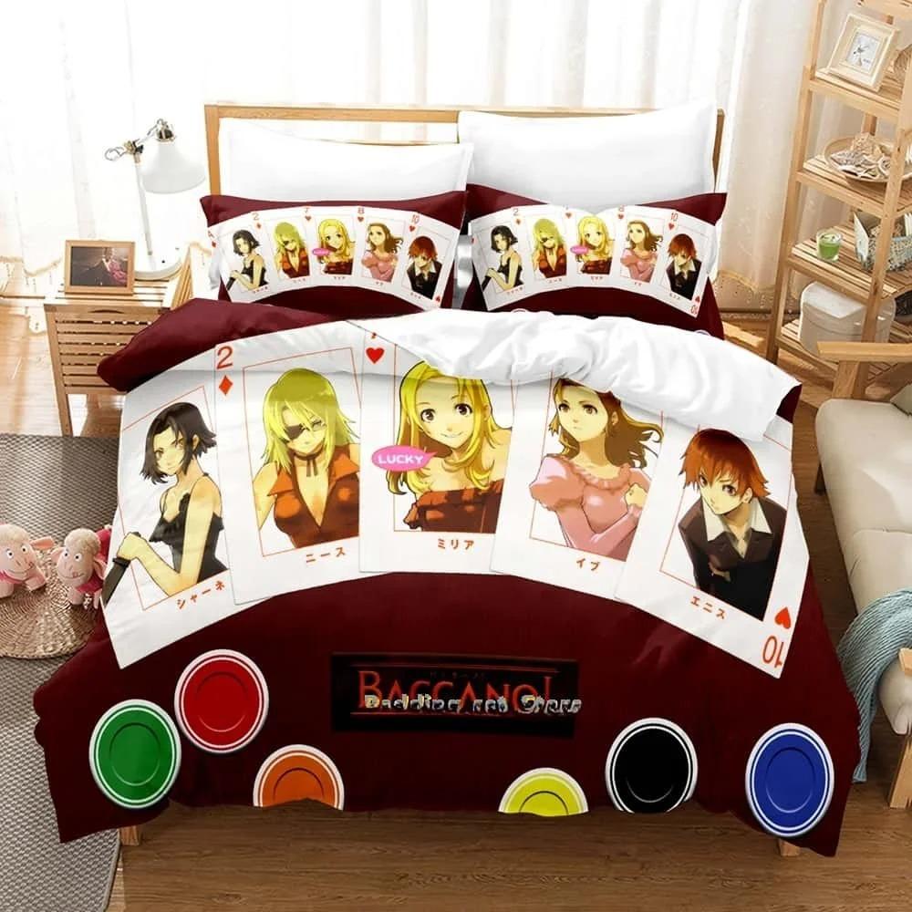 Durable Classic 3D Print Anime Bed Baccano Size Adult Kid Bedroom Sets Single Twin Full Queen King Quilt