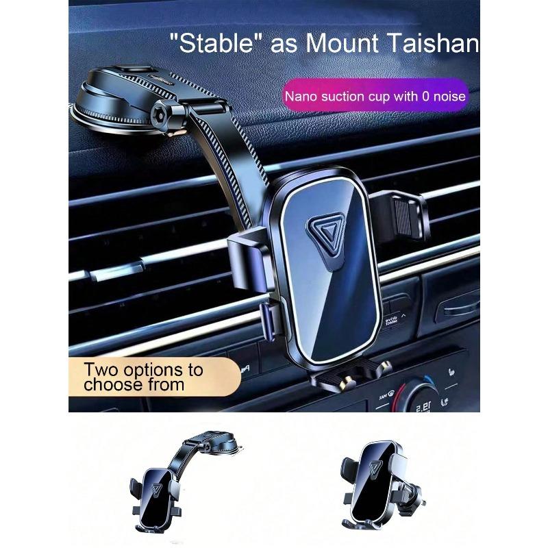 

1pc Car Vent Clip Dashboard Rotating Adjustable Phone Stand Holder, 2 Types Random Sent One Size - Air Outlet чёрный