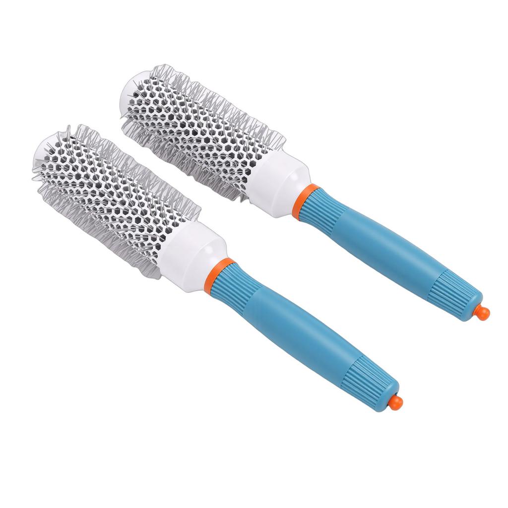 2pcs Ceramic Round Hair Brush Aluminum Tube Heat Resist Styling Hair Brush with Nylon Teeth 32mm