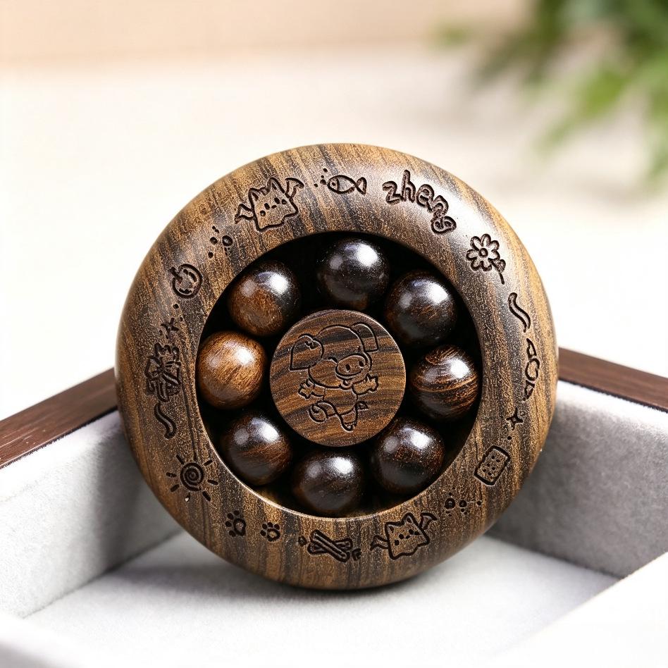 Cliff Cypress Luxury Rosewood Decompression Gyro: Handheld Wind Fire Wheel for Relaxation and Luck