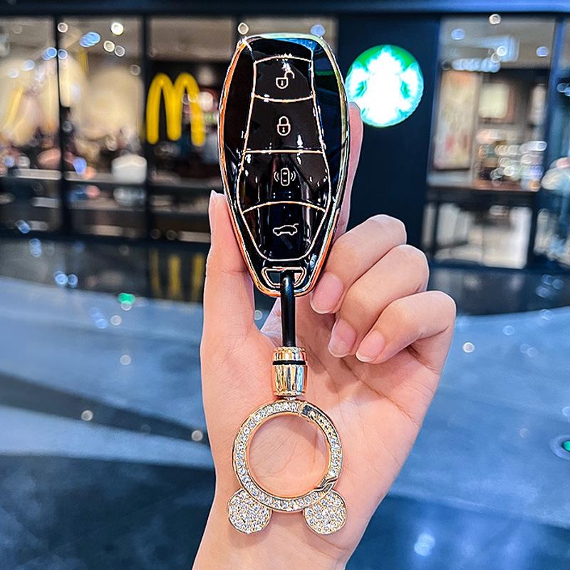 Key Case for Hongqi Models: Tiangong 08, H5, HS5, H9, H6, HS7, HQ9 - Anti-Lost Shell with Buckle