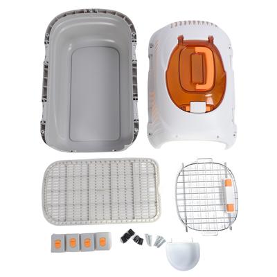 Plastic Dog Crate Airline Cat Carrier Kennel Hard Shell Ventilation Large Space Portable Pet Travel