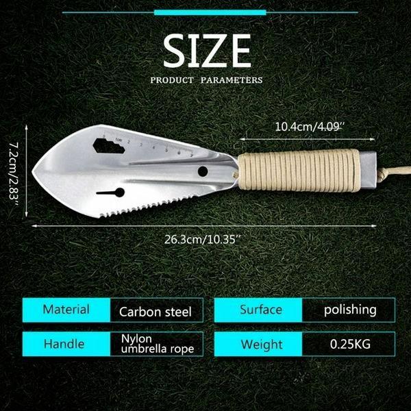 Metal Detector Garden Digging Tool Digger Garden Shovel W Sheath Stainless Steel