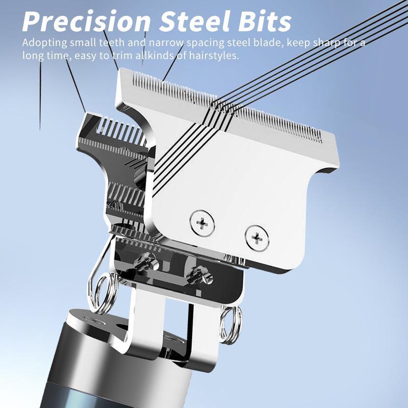 Dual Function Professional Electric Hair and Nose Trimmer - Retro Design for Precision Styling