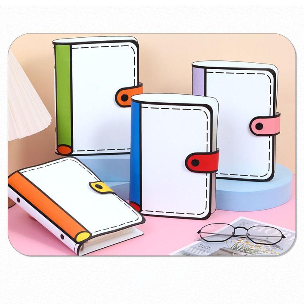 A6 Accounting Book 100Sheets Loose Leaf Notebook Multi-function PU Leather Notebook  Stationery