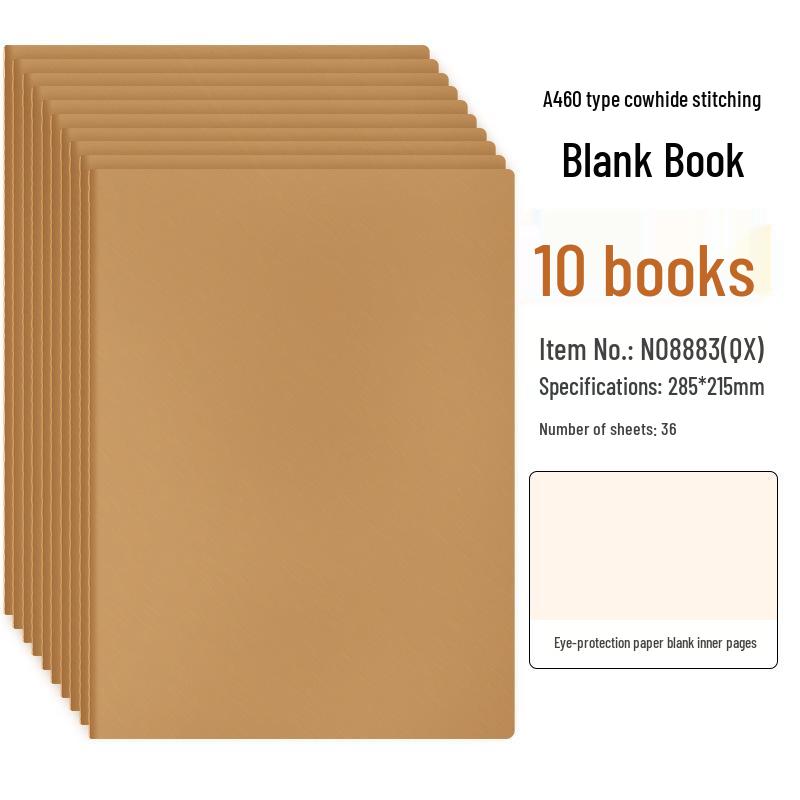 Kraft Paper Exercise Book Notebook for Junior High Students - Thickened 16K/32K for Language, English, and Math Homework
