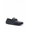 Salvatore Ferragamo Ferragamo Embossed Logo Leather Loafers Blue