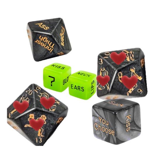 

6 шт./набор игральных костей для пары 39002 игральные кости для определения позиции поведения на День святого Валентина