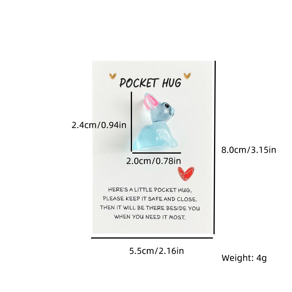 Fun Glow-In-The-Dark Easter Bunny Pocket Hug with Inspirational Card, for Birthdays,And Easter, Mother'S Day, Father'S Day.