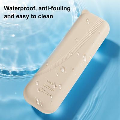 Borsa Custodia per Pennelli da Trucco in Silicone Impermeabile Portatile da Viaggio Multiuso Organizer per Articoli da Toeletta Pennelli Cosmetici Custodia Borsa