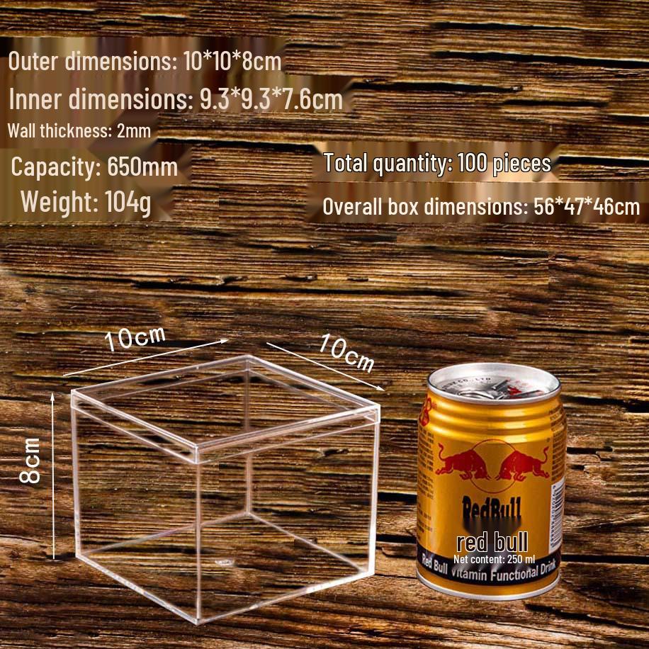 Quadratische Transparente Harte Kunststoffbox: Vielseitige Lebensmittelverpackung, Betta-Fischzucht, Kristallschlamm, Überraschungsbox, Hochzeits-Süßigkeitenaufbewahrung.
