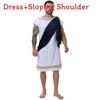 Halloween Roman King Costume For Women Cosplay Medieval Greek Warrior Dress For Stage Performance