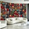 Horror Movies Wall Tapestry Aesthetic Wall Hanging Printed Fabric Blanket Decorative Tapestries for Bedroom Living Room Home Decor