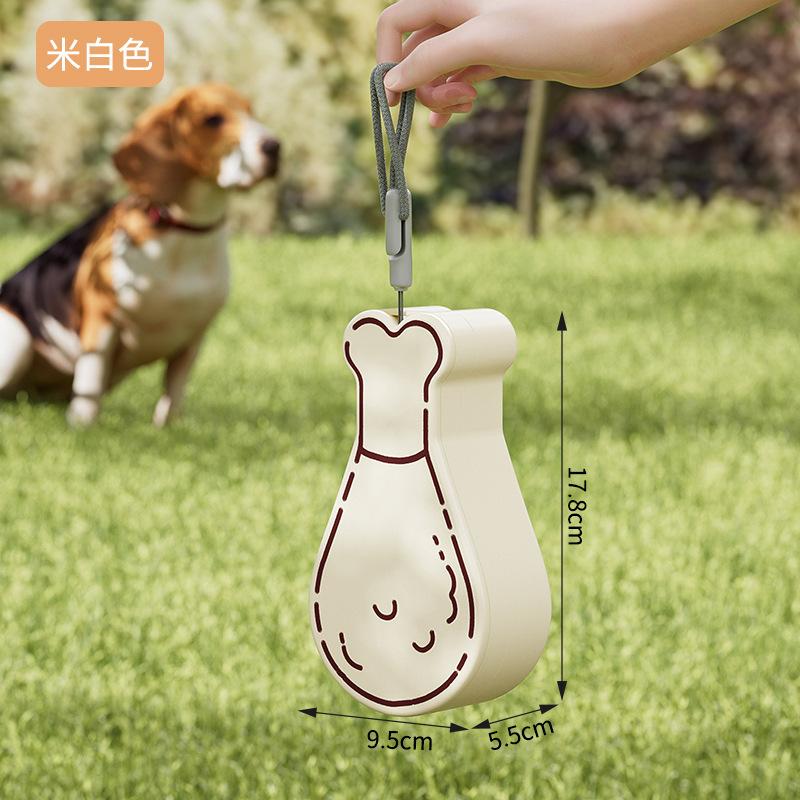 

Portable Chicken Leg Pet Tumbler 2-in-1 Dog Food Water Feeder Travel Hiking Cup for Walking Pets