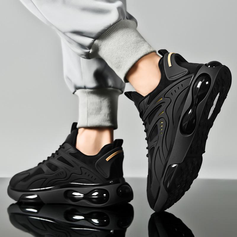 Black air cushion sneakers men's 2025 new student sports dad shoes Putian basketball men's winter running shoes