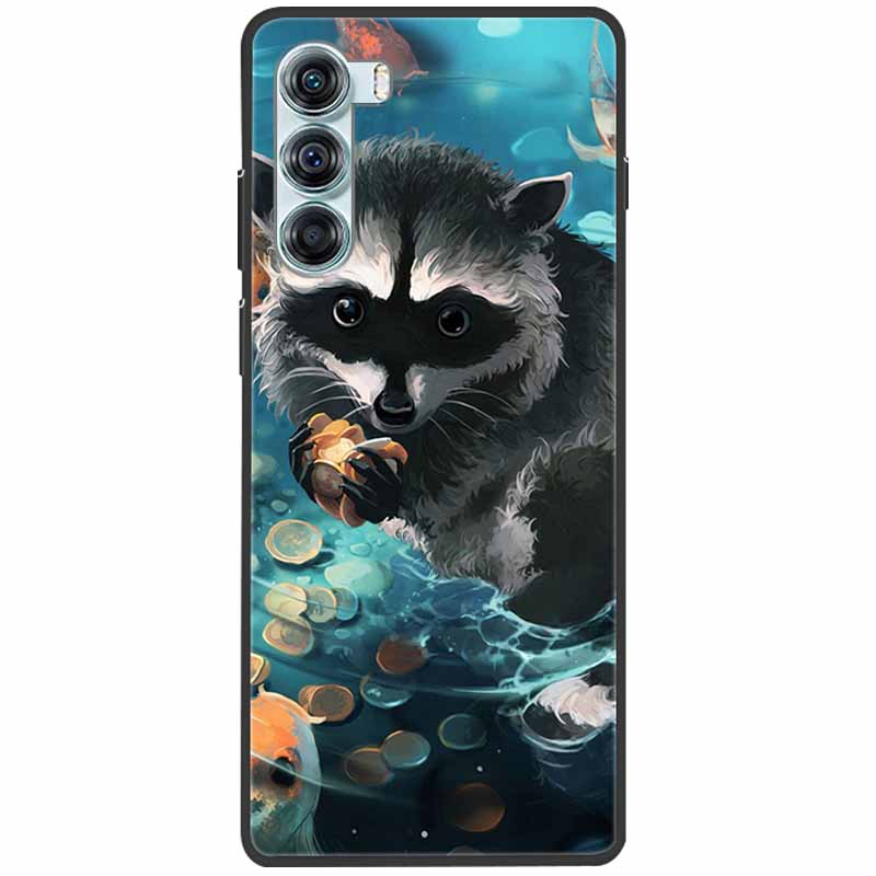 Cool Soft Cover For Moto G200 5G Case G 200 Silicone Black Protective Cases For Motorola Moto G200 5G Cover for MotoG200 Cute